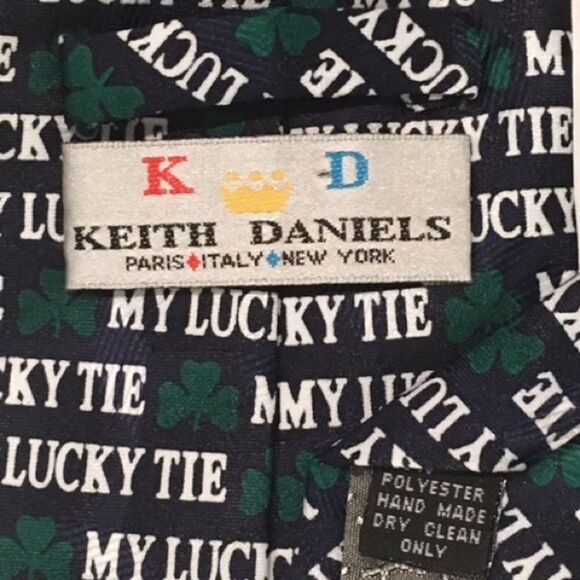 St Patrick's Day All-Over Print Novelty Polyester Tie by Keith Daniels - Picture 3 of 3